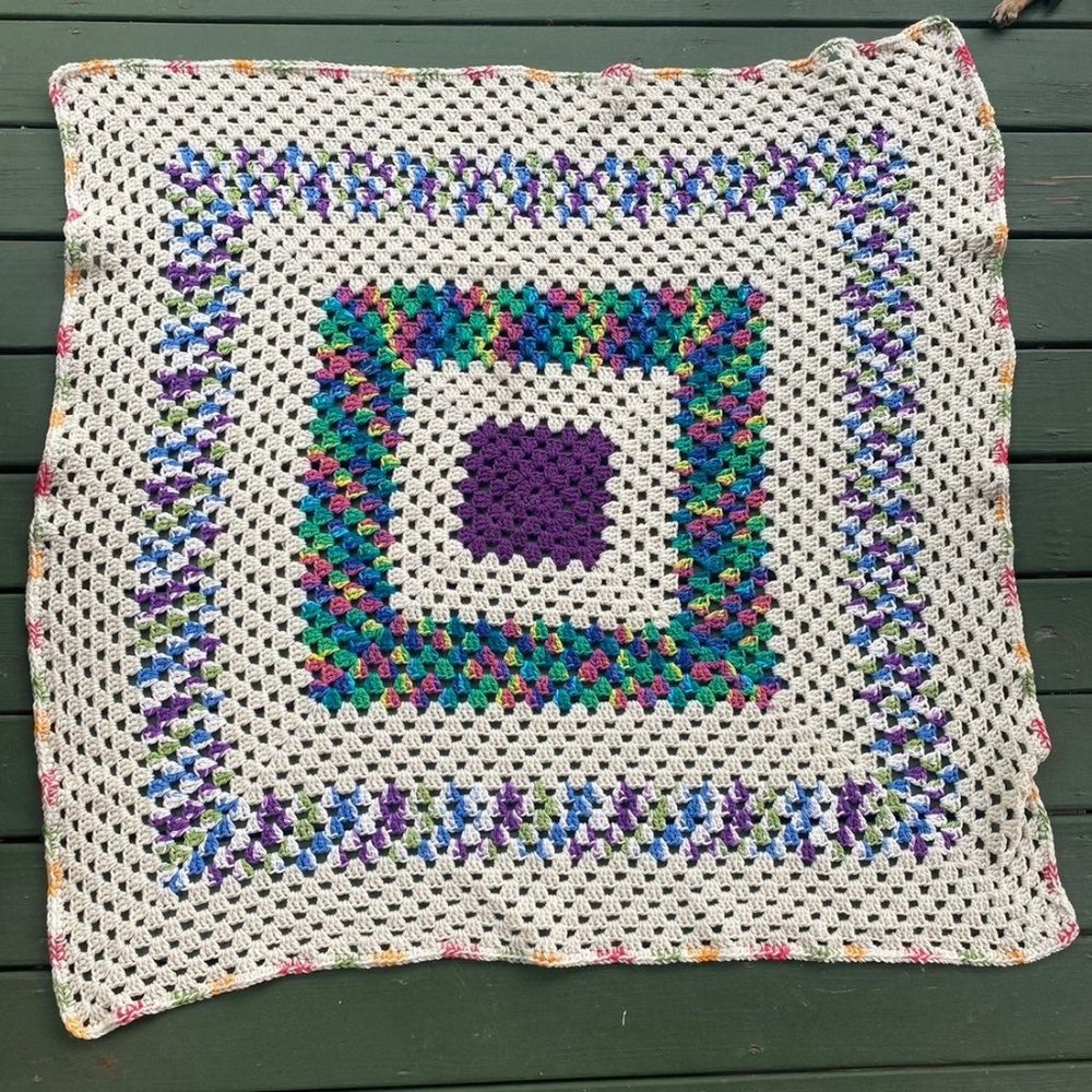 Vintage Knit Mini Blanket